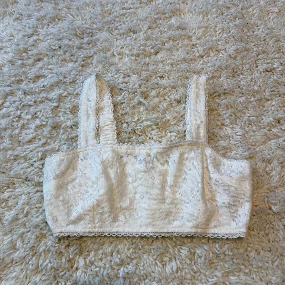 American Eagle Outfitters White Lace Top